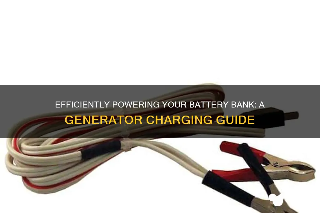 how to charge battery bank with generator