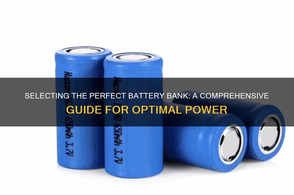 how to choose a good battery bank