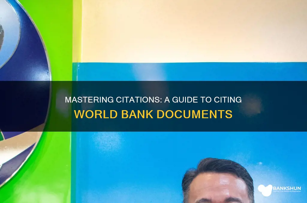 how to cite a world bank document