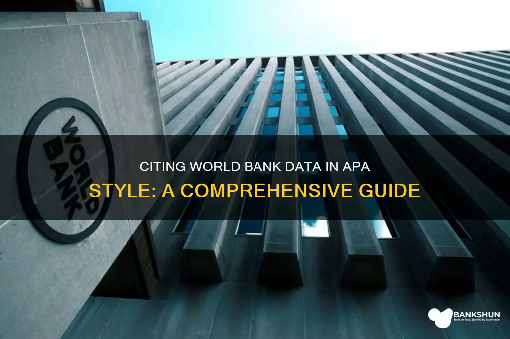 how to cite data world bank apa