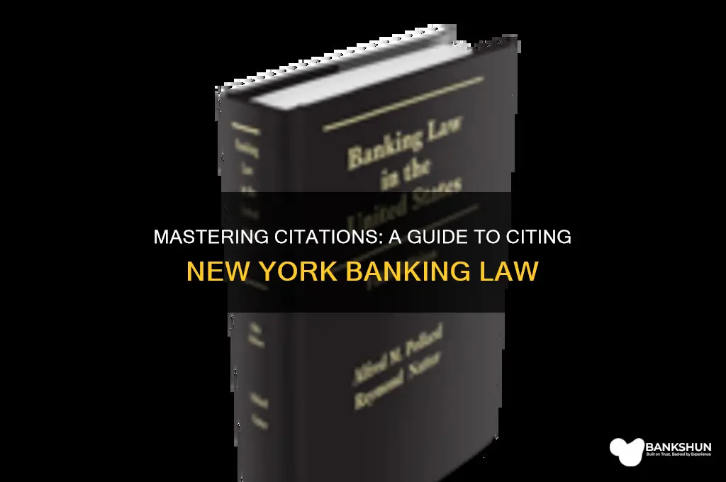 how to cite new york banking law