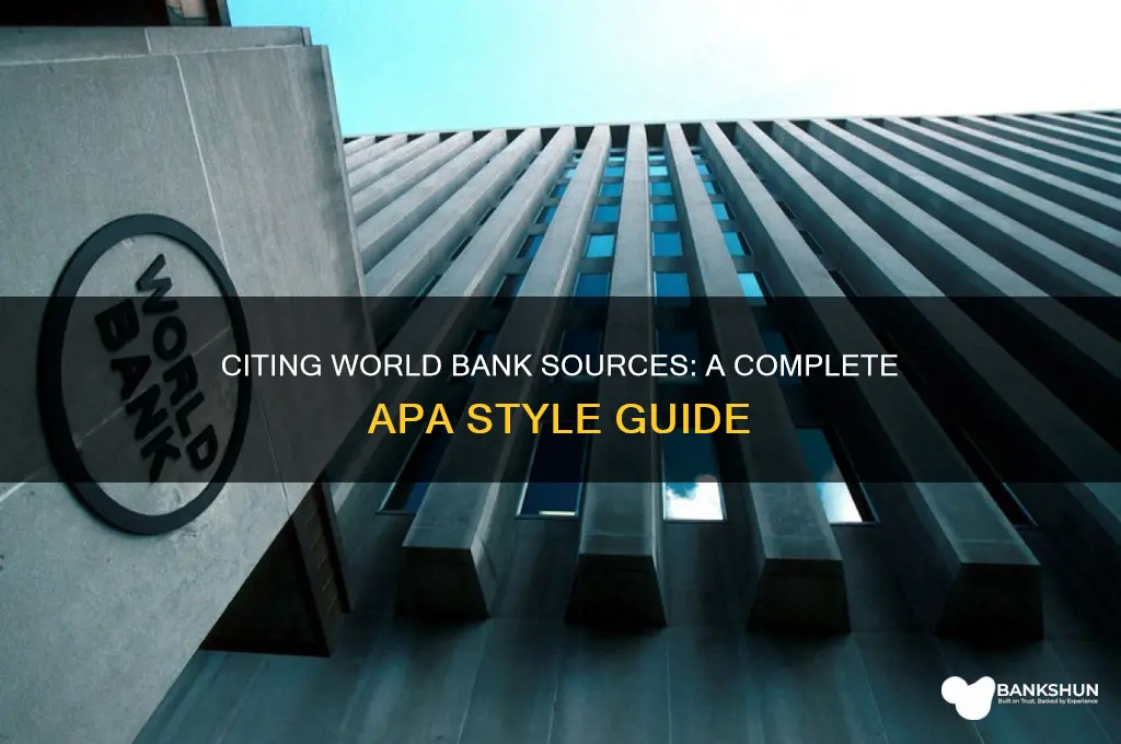 how to cite world bank apa style