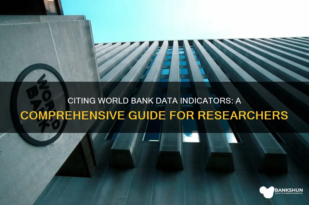how to cite world bank data indicators