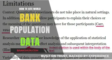 Citing World Bank Population Data: A Quick Guide