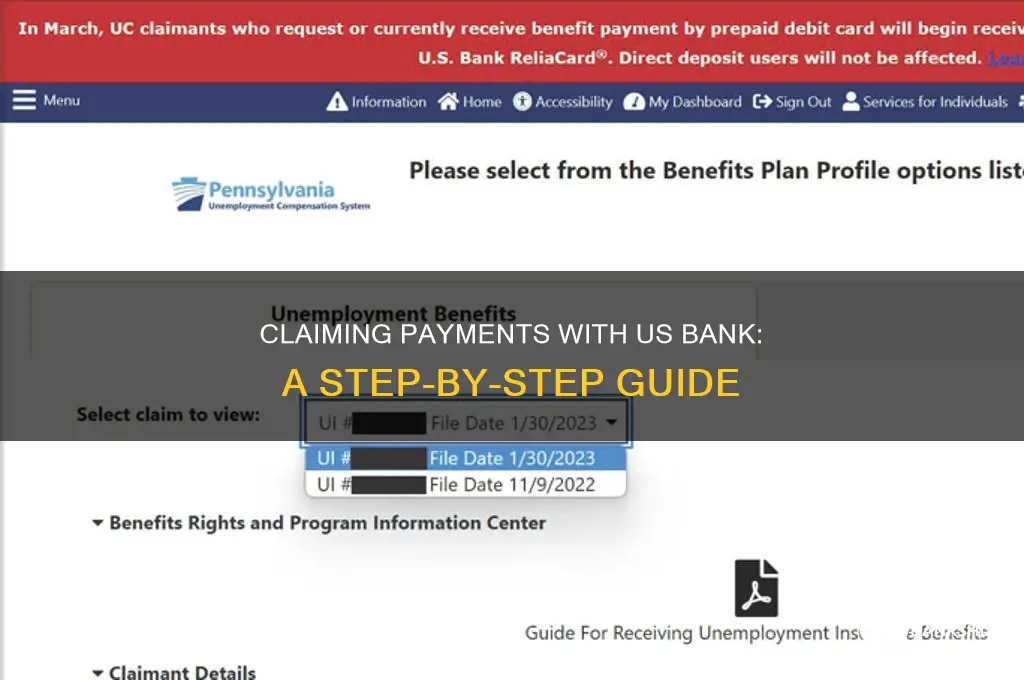 how to claim payment with us bank