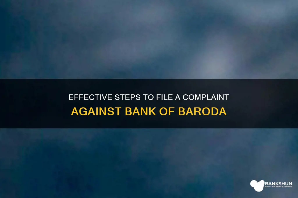how to complain against bank of baroda