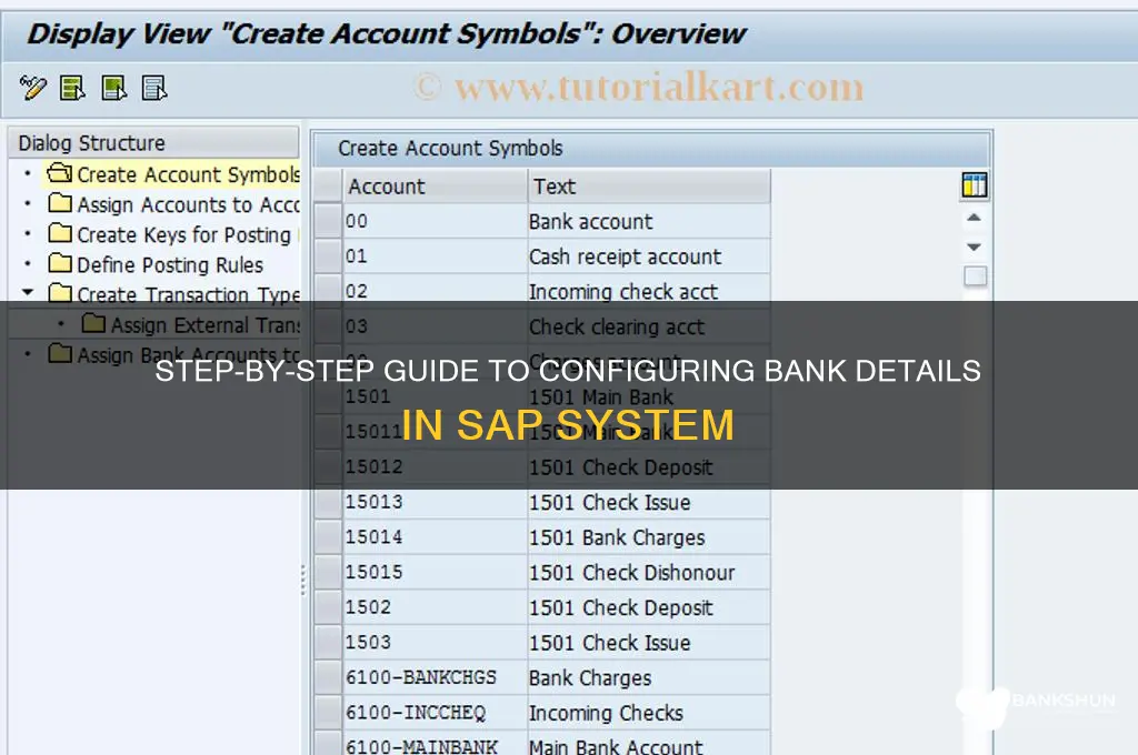 how to configure bank details in sap