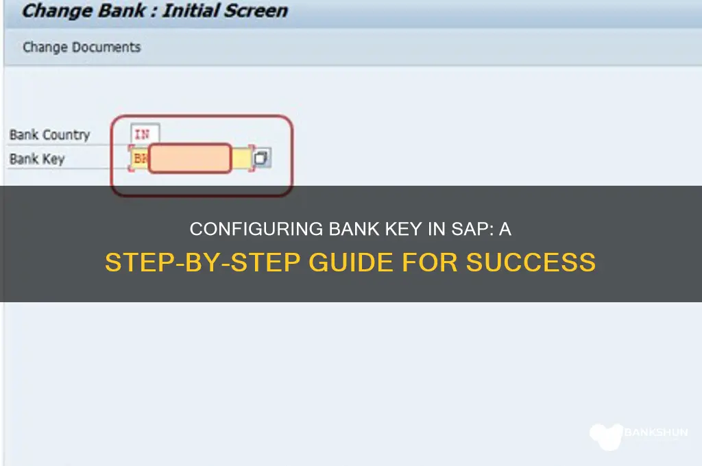how to configure bank key in sap