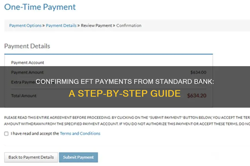 how to confirm eft from standard bank