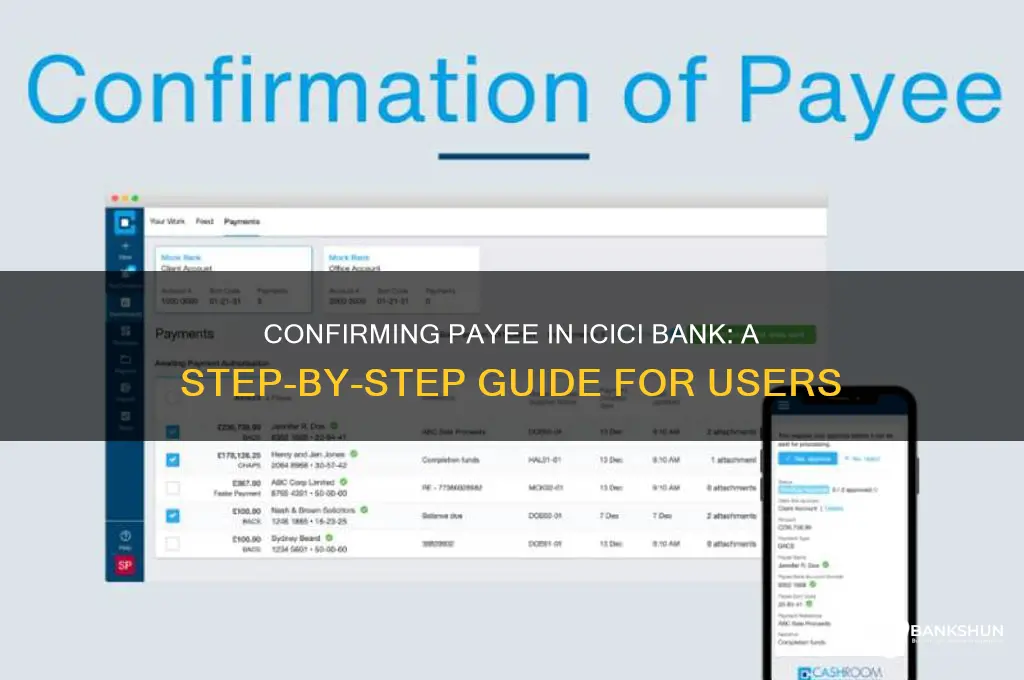 how to confirm payee in icici bank