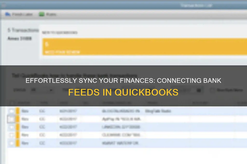 how to connect bank feeds in quickbooks