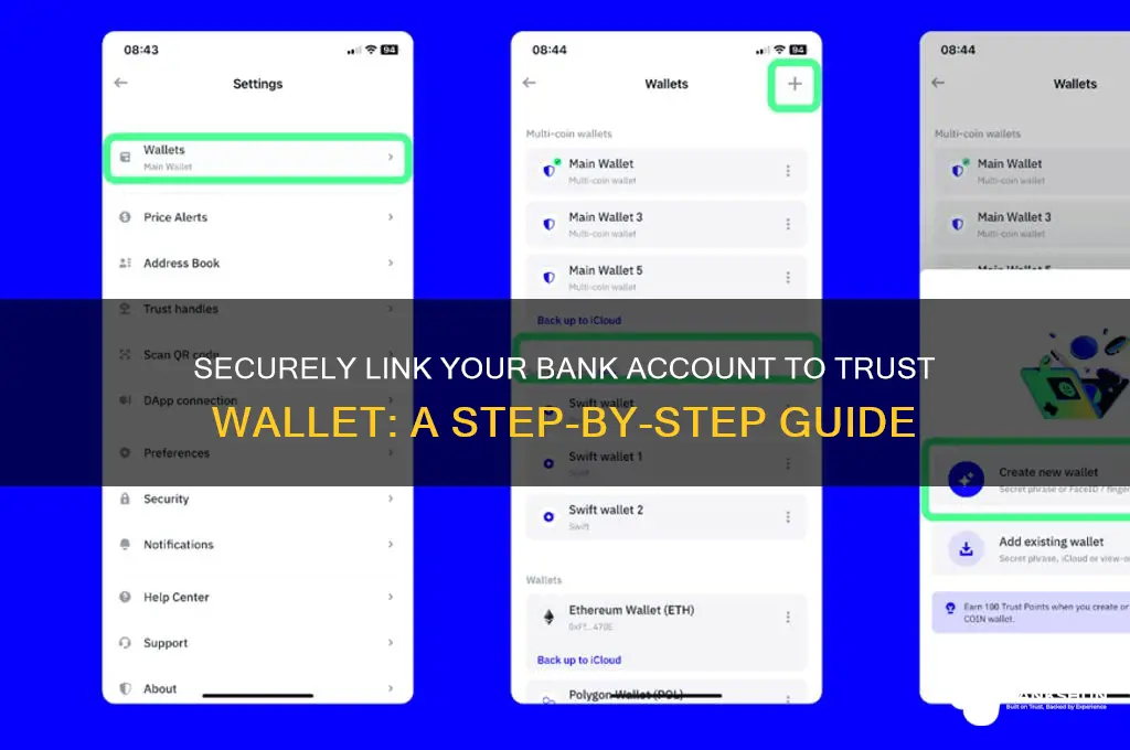 how to connect bank to trust wallet