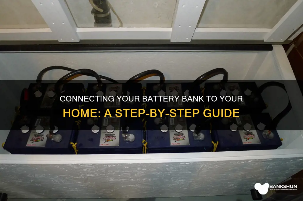 how to connect battery bank to house