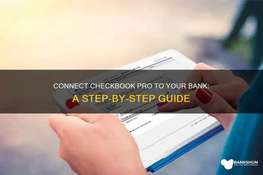 how to connect checkbook pro to bank