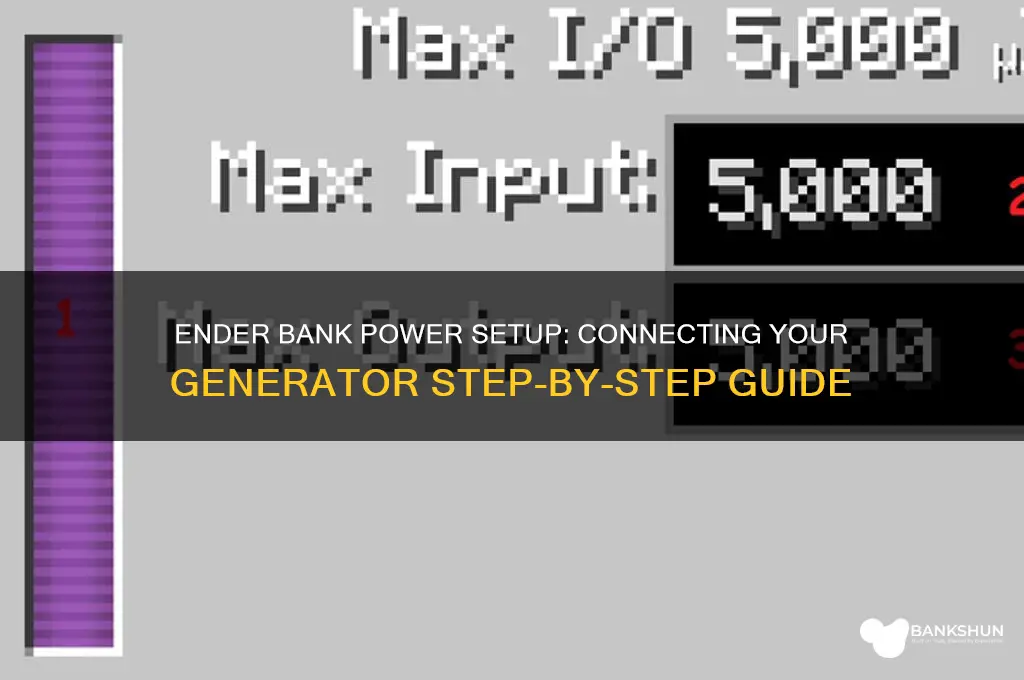 how to connect generator to ender bank