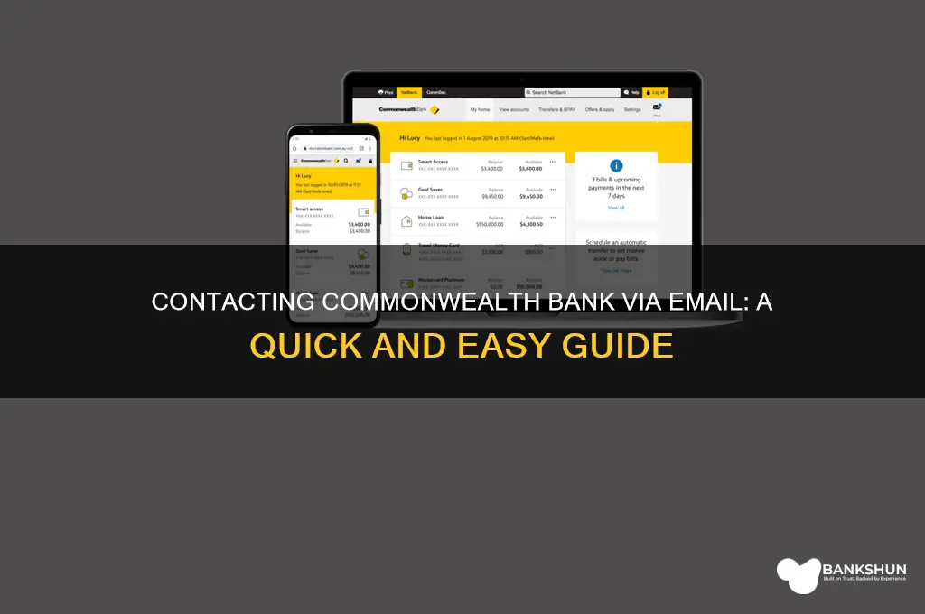 how to contact commonwealth bank by email