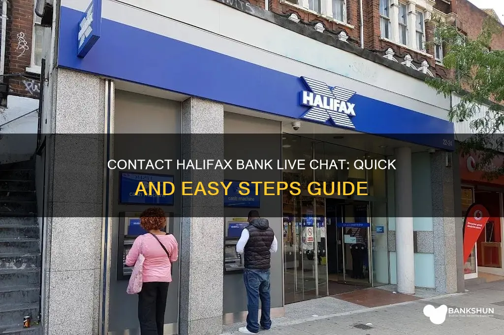 how to contact halifax bank live chat