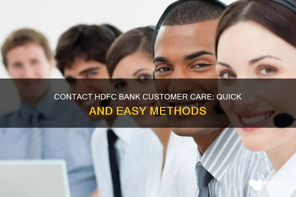 how to contact hdfc bank customer care