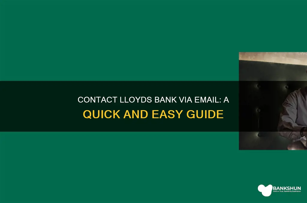 how to contact lloyds bank by email