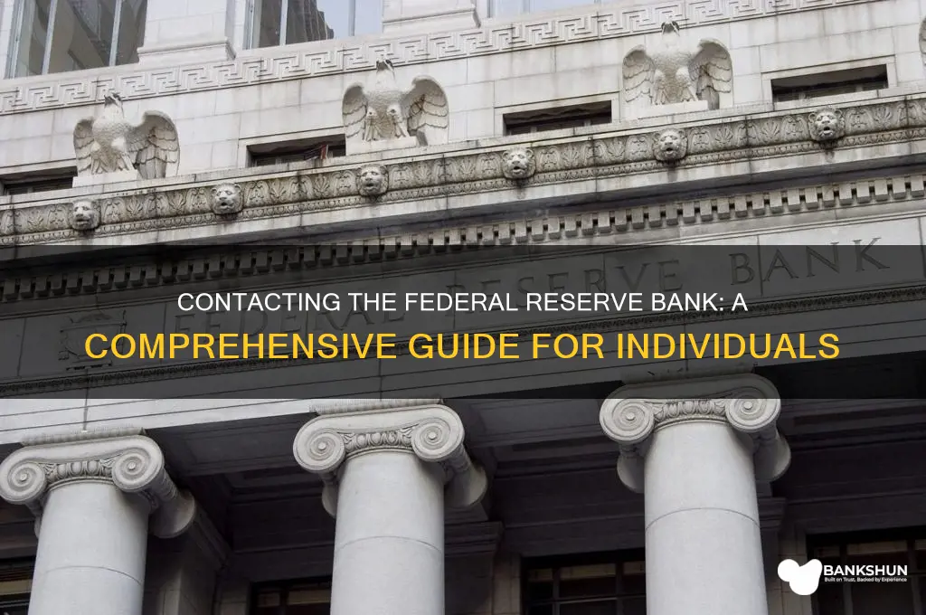 how to contact the federal reserve bank