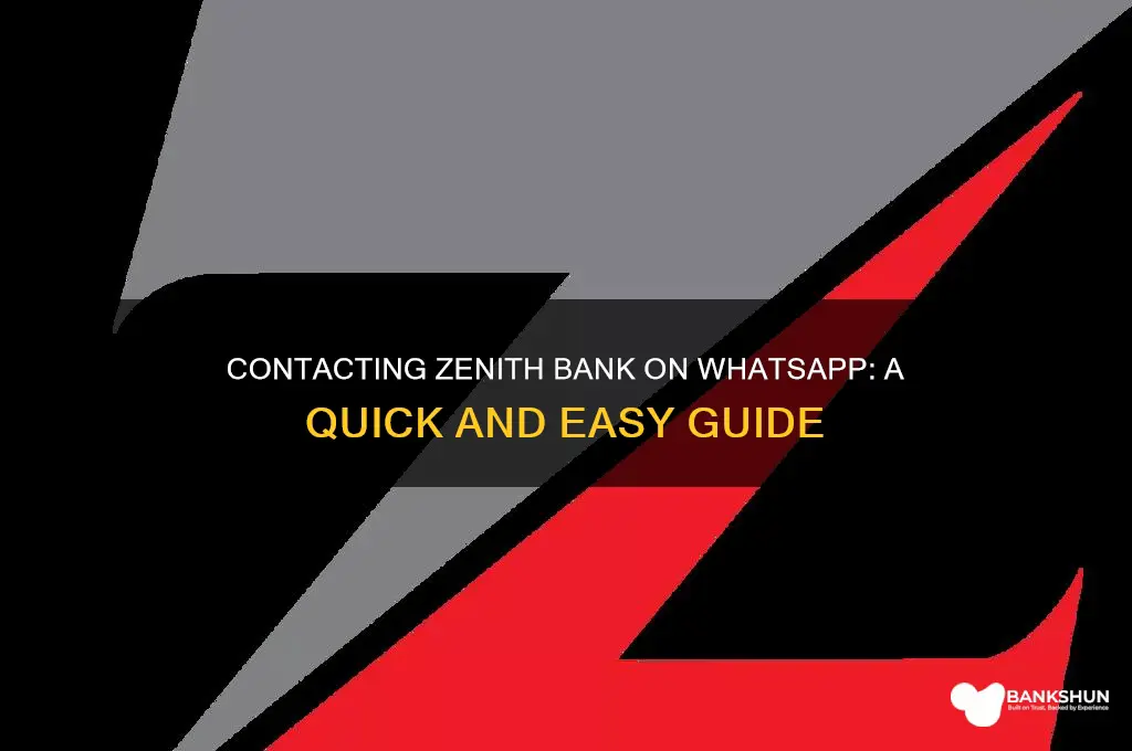 how to contact zenith bank on whatsapp