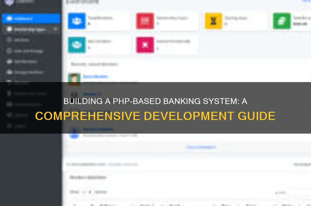 how to create a bank with php