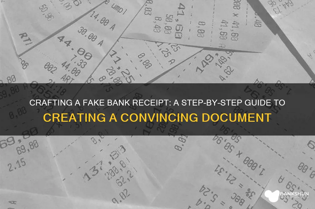 how to create a fake bank receipt