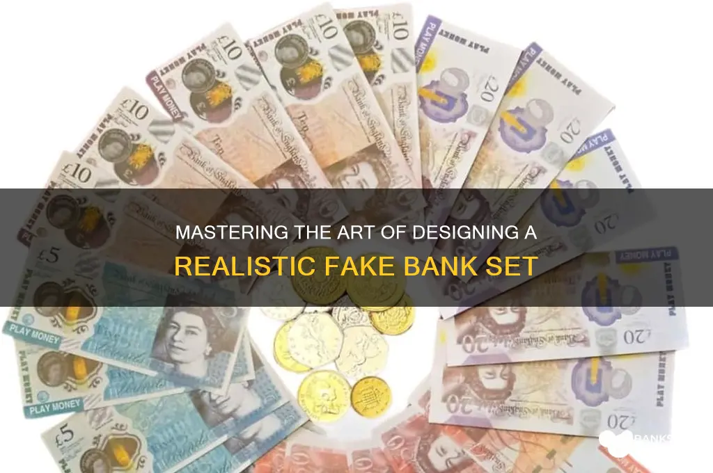 how to create a fake bank set