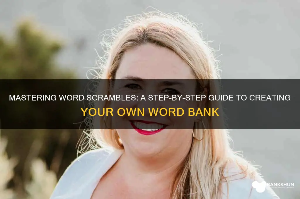 how to create a scramble word bank
