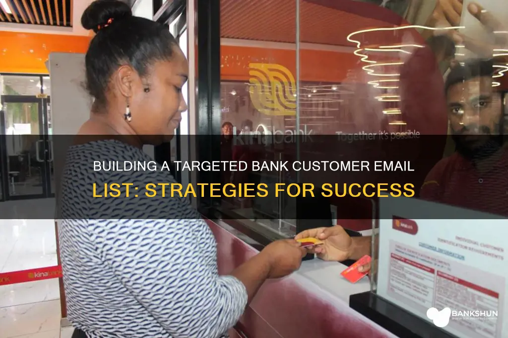 how to create bank customer mail list