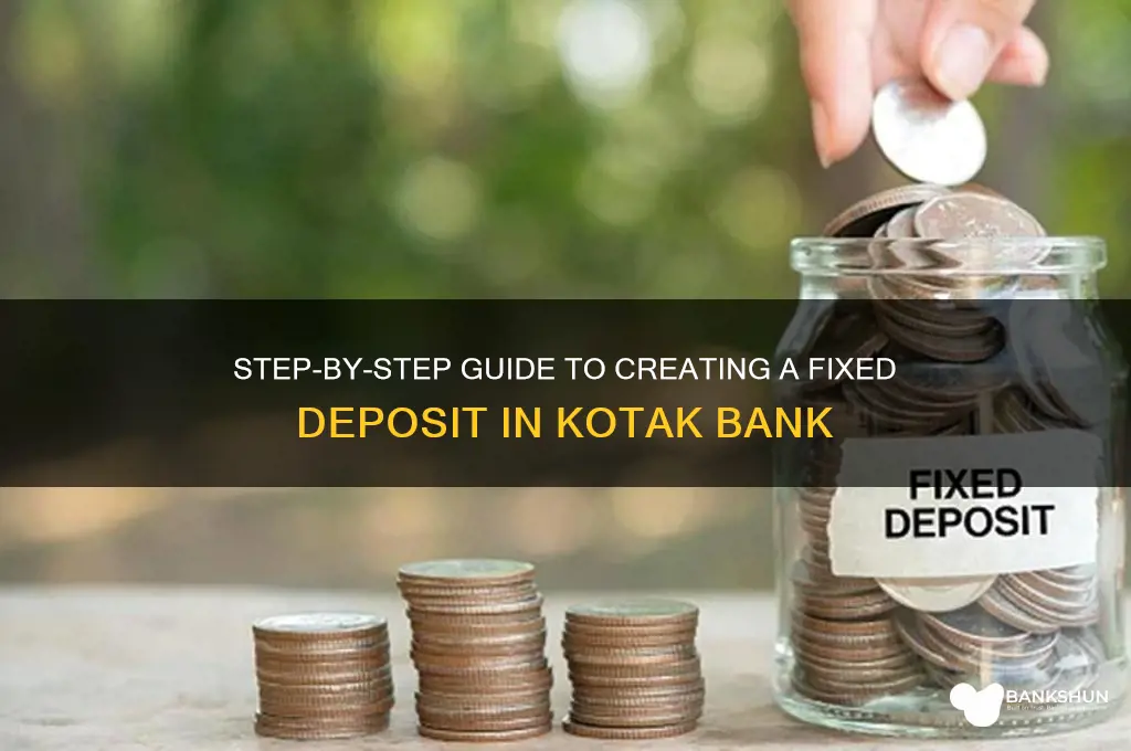 how to create fd in kotak bank