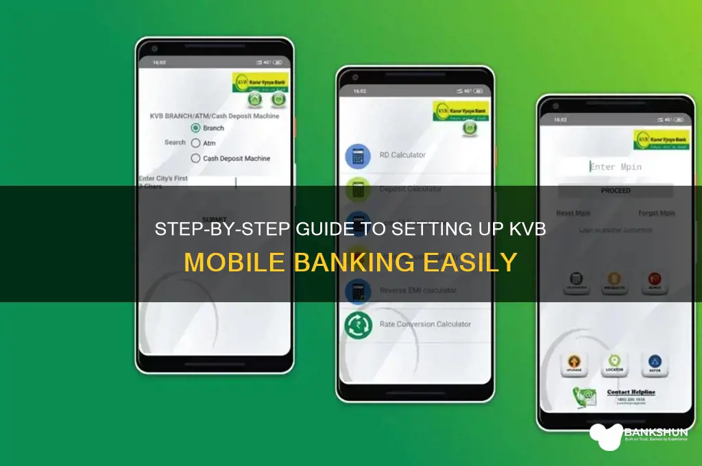 how to create mobile banking in kvb
