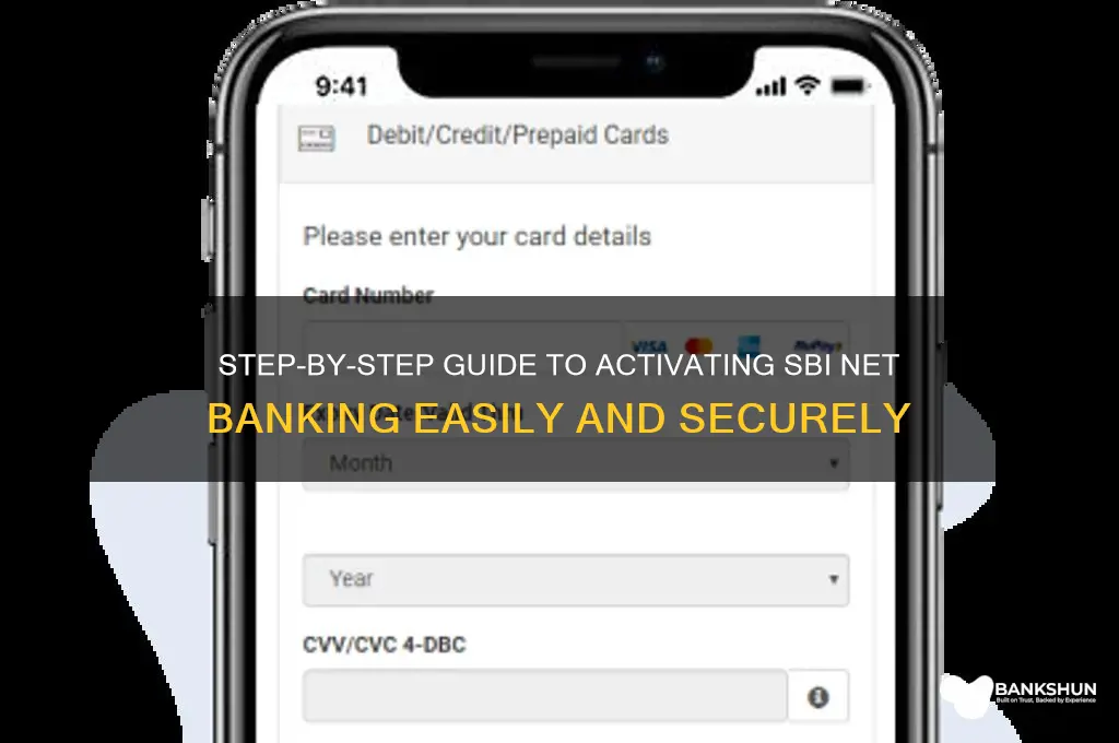 how to create net banking in sbi