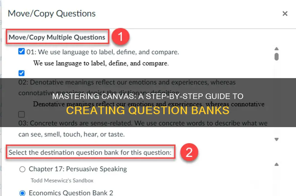 how to create question bank in canvas