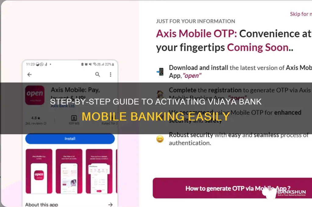 how to create vijaya bank mobile banking