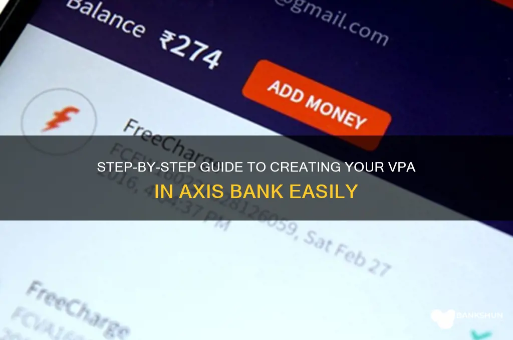 how to create vpa in axis bank