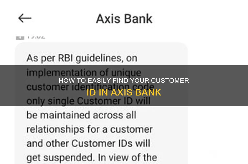 how to customer id in axis bank