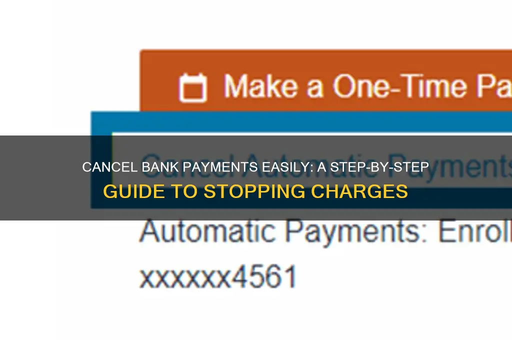 how to cx apymnt with ur bank