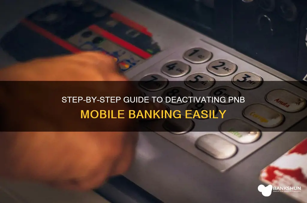 how to deactivate mobile banking in pnb