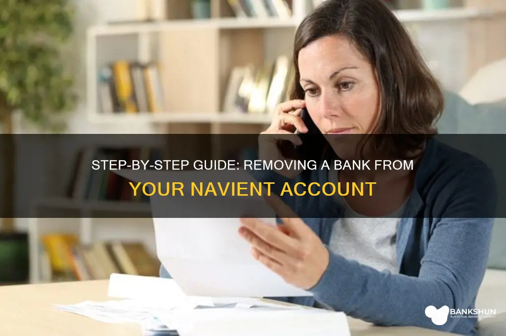how to delete a bank on navient