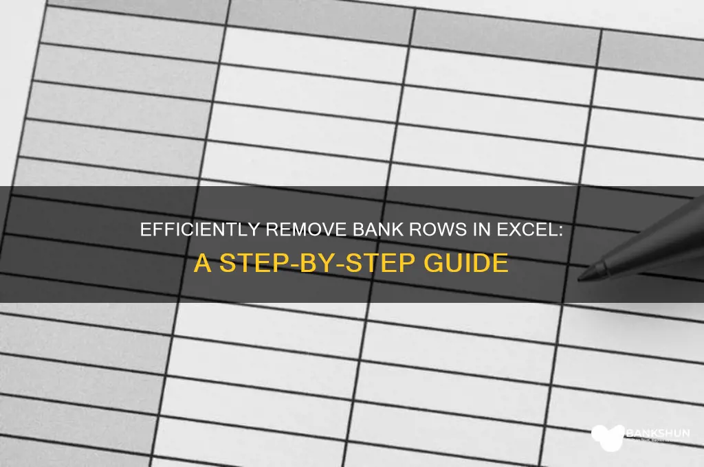 how to delete bank row in excel