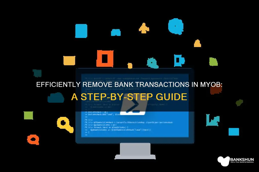 how to delete bank transactions in myob