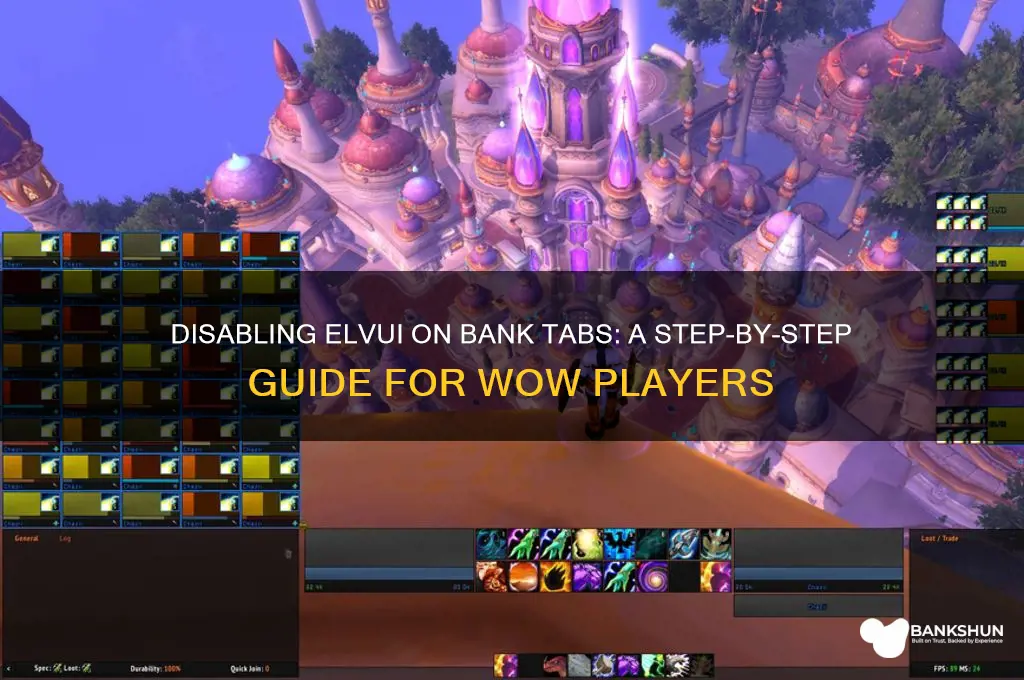 how to disable elvui on bank tabs