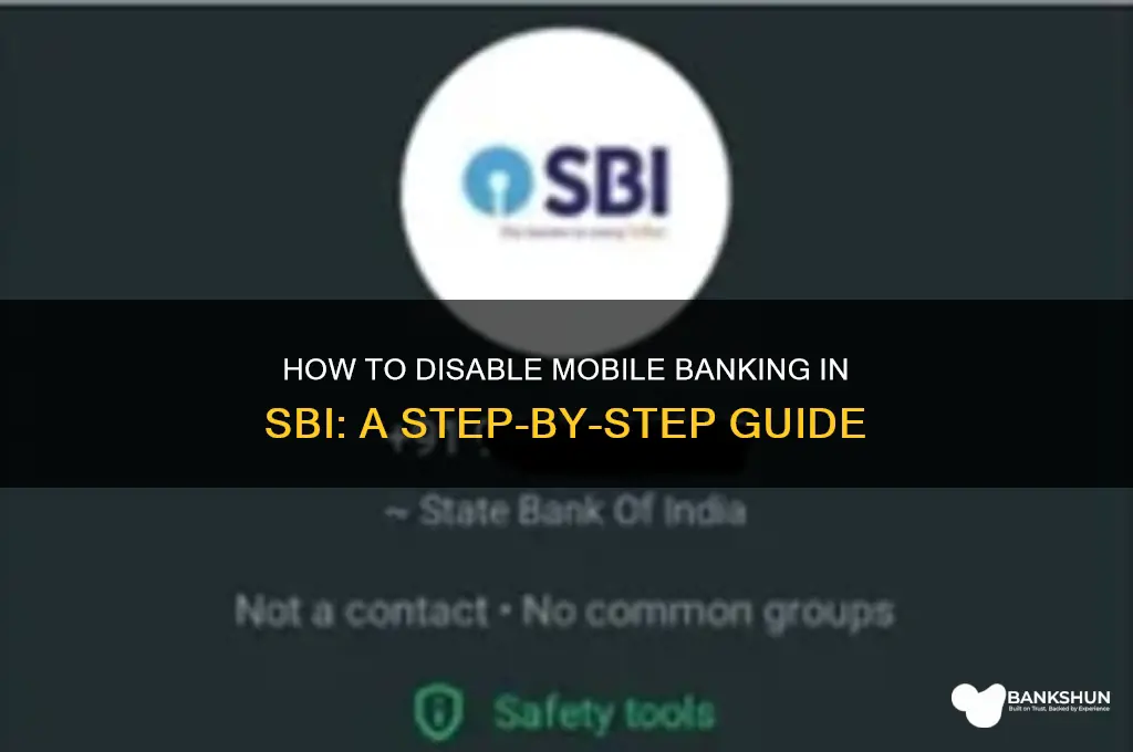 how to disable mobile banking in sbi
