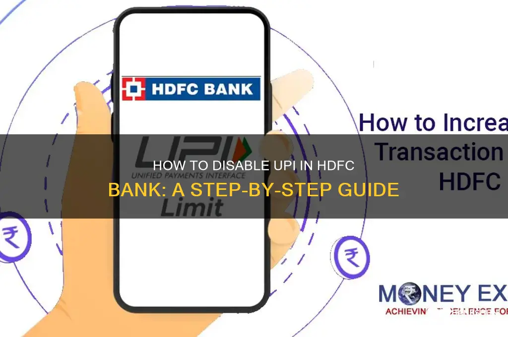 how to disable upi in hdfc bank