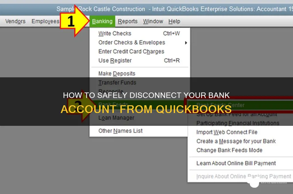 how to disconnect a bank from quickbooks