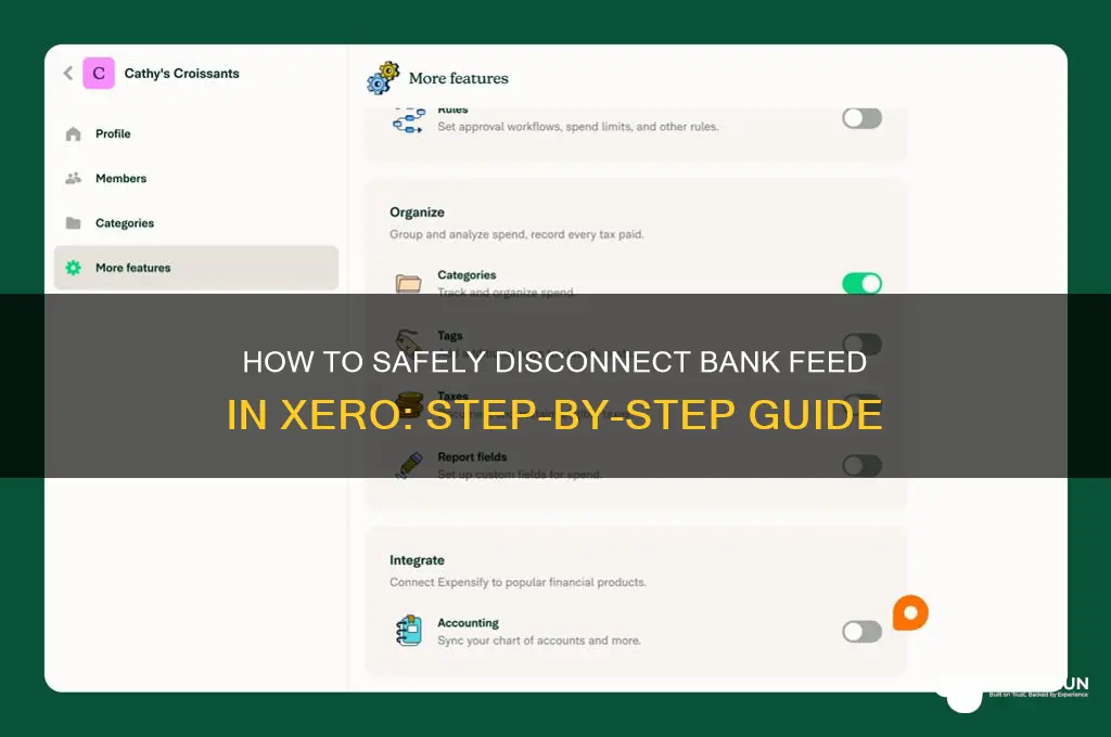 how to disconnect bank feed in xero