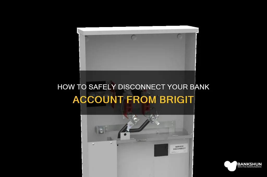 how to disconnect my bank from brigit