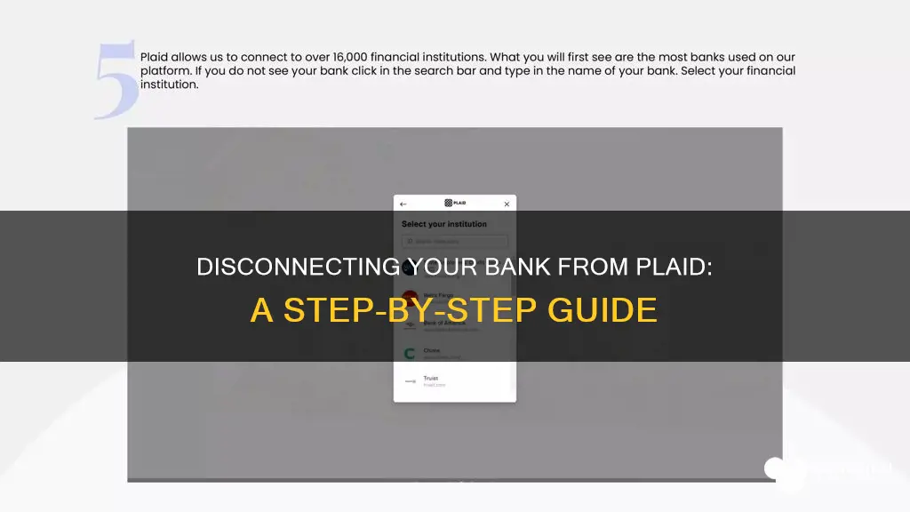 how to disconnect my bank from plaid