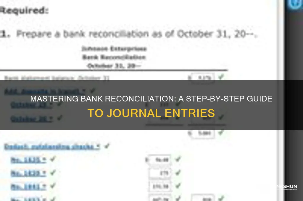 how to do bank reconciliation journal entries